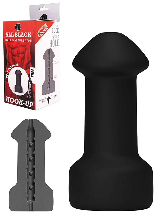 All Black - Masturbatore in Real Skin Touch - Hook-Up