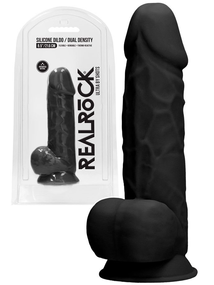 RealRock - Dildo Dual Density da 21 cm - nero