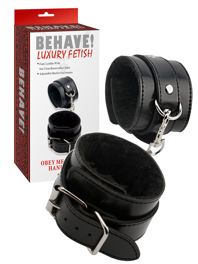 Behave! Luxury Fetish - Obey Me Manette in ecopelle