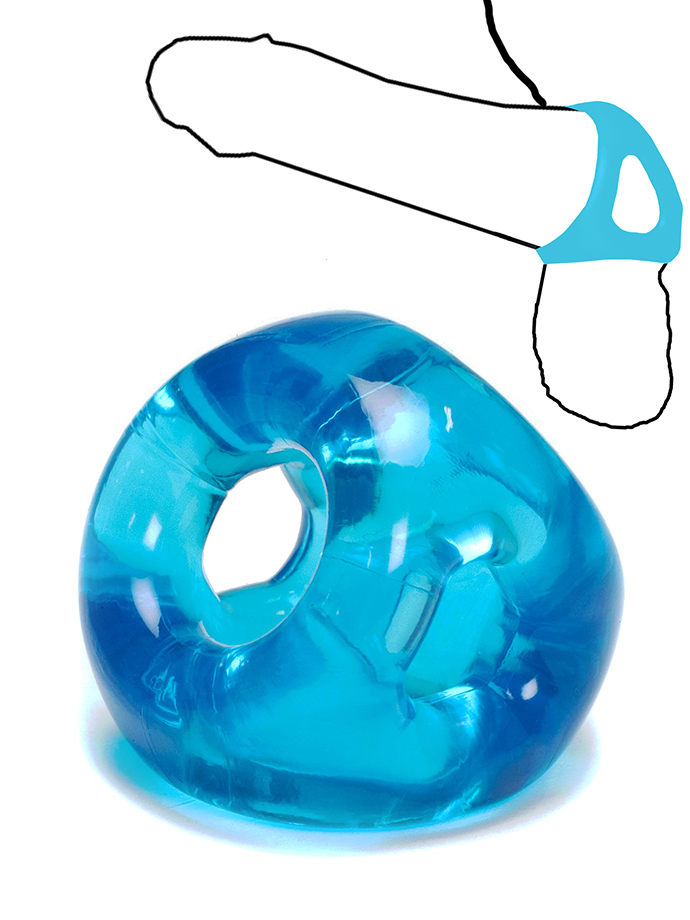 Sport Fucker - Energy Ring - Anello fallico/testicoli - azzurro