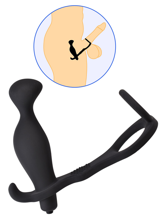 Stimolatore per Prostata e Cockring con Vibrazione - Silicone