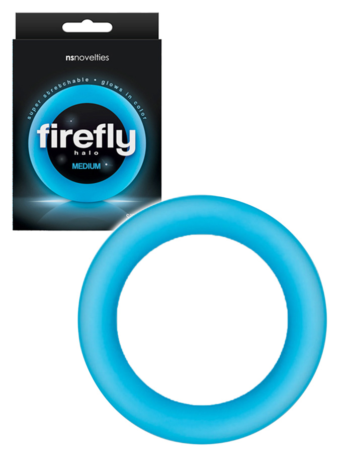 Firefly -  Anello fallico fosforescente blu - medio