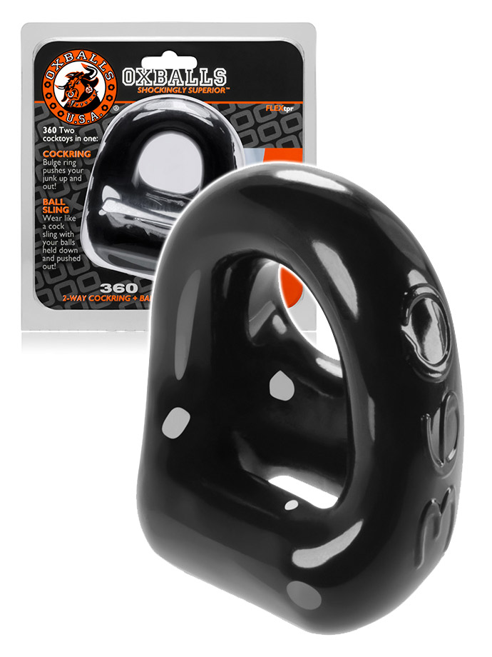 Oxballs 360 Dual - Anello fallico/ per testicoli - nero