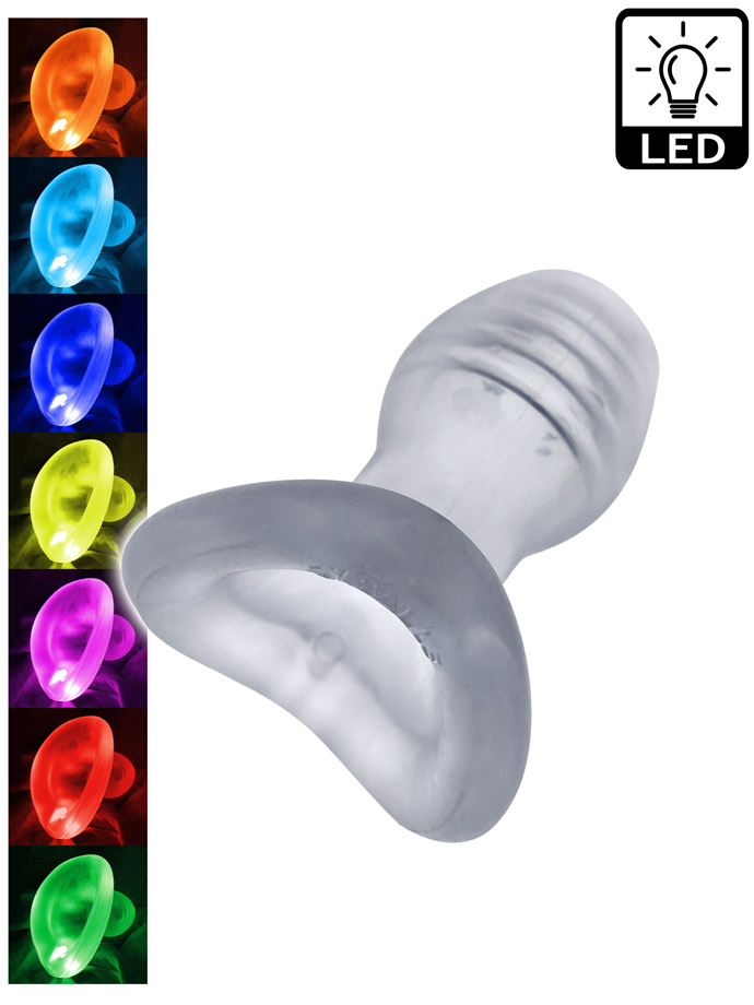 Glowhole - Plug anale a tunnel con luci LED colorate - Small