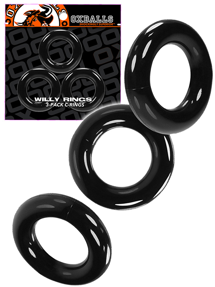 Oxballs - Set di anelli fallici Willy (3x) - nero