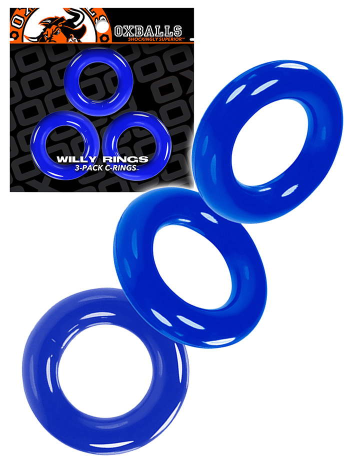 Oxballs - Set di anelli fallici Willy (3x) - blu