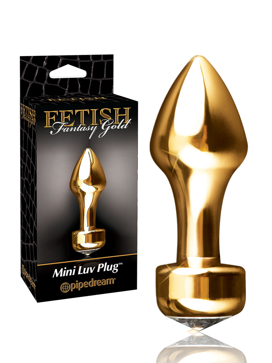 Fetish Fantasy - Mini Luv - Plug dorato con cristallo bianco