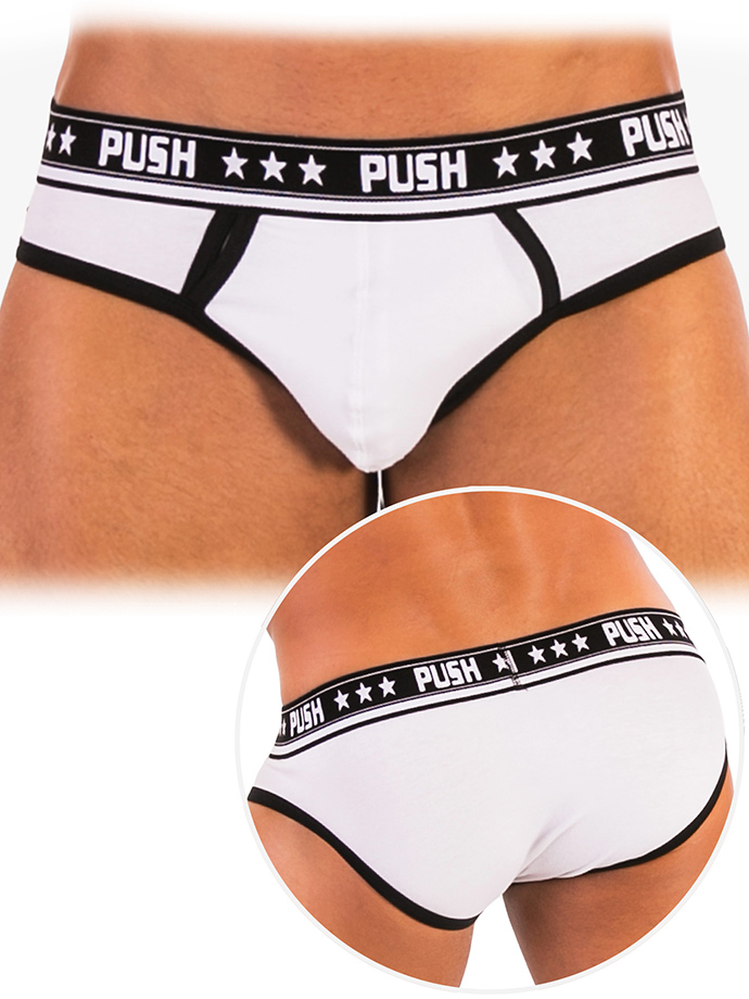 Push - Slip Premium in cotone - bianco/nero