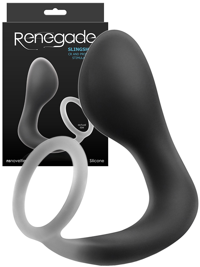 Renegade Slingshot - Stimolatore prostatico con anello - nero