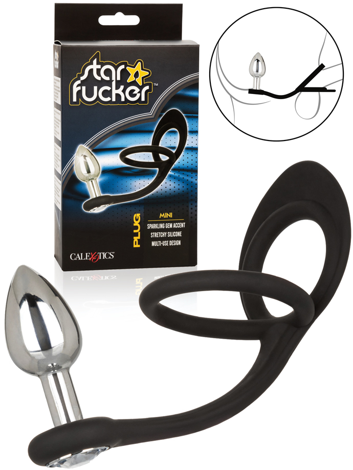 Star Fucker Mini - Plug anale con anello per pene e testicoli