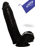 Push - Dildo nero con ventosa - 16 cm